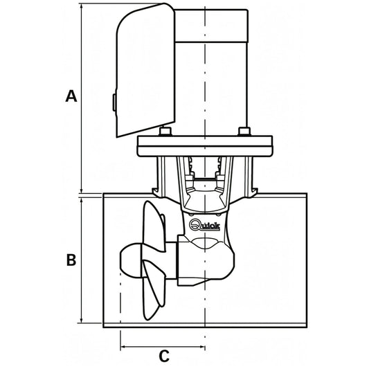 Elica di manovra Quick BTQ 185-55, disegno tecnico