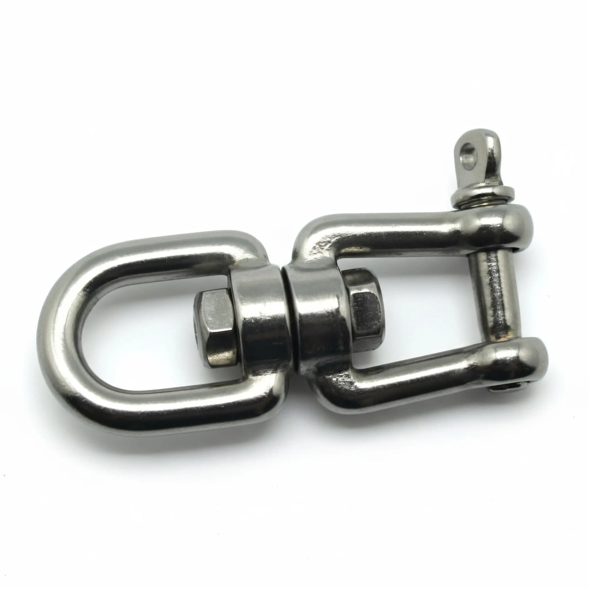 Girella occhio-forcella in acciaio inox AISI 316 Ø 10 mm color argento lucido
