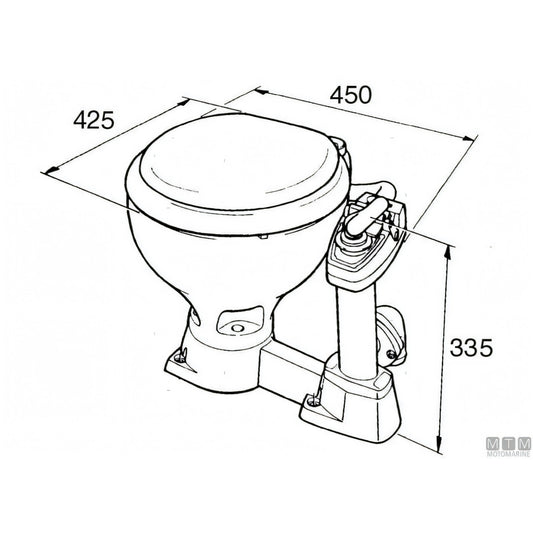 Ricambio Jabsco per toilette manuale Compact Twist-Lock — vista 2
