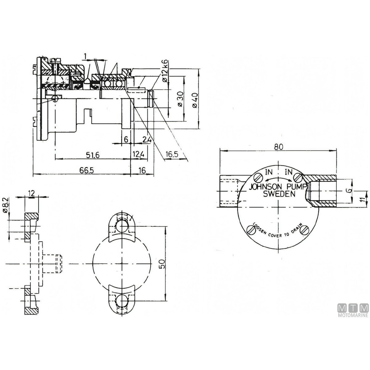 Johnson pompa di raffreddamento F35B-9 — F35B-9