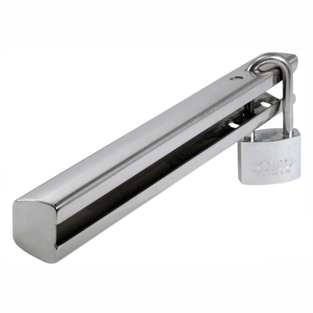 Antifurto inox lucchetto KIWI per motori fuoribordo 280mm acciaio cromato lucido