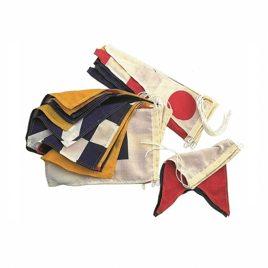 Set bandiere segnalazione navale gran pavese codice internazionale, tessuto poliestere colori rosso blu giallo bianco