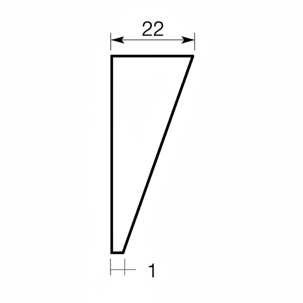 Scheda tecnica piastra salvapoppa angolata con inclinazione 22x1 mm