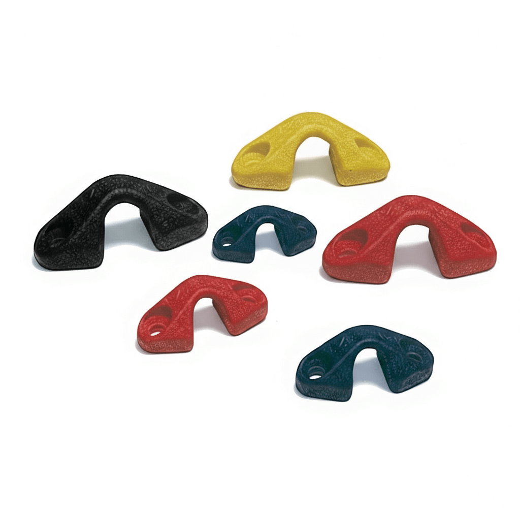 Ponticelli guida superiore per strozzascotte in plastica colorata: nero, giallo, rosso, blu