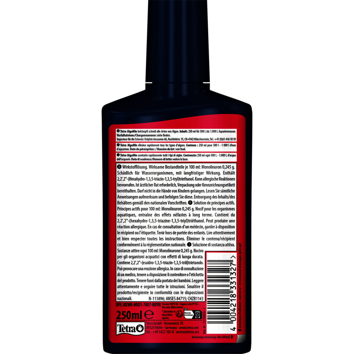 Tetra Algumin, trattamento liquido anti-alghe per acquario, 100 ml