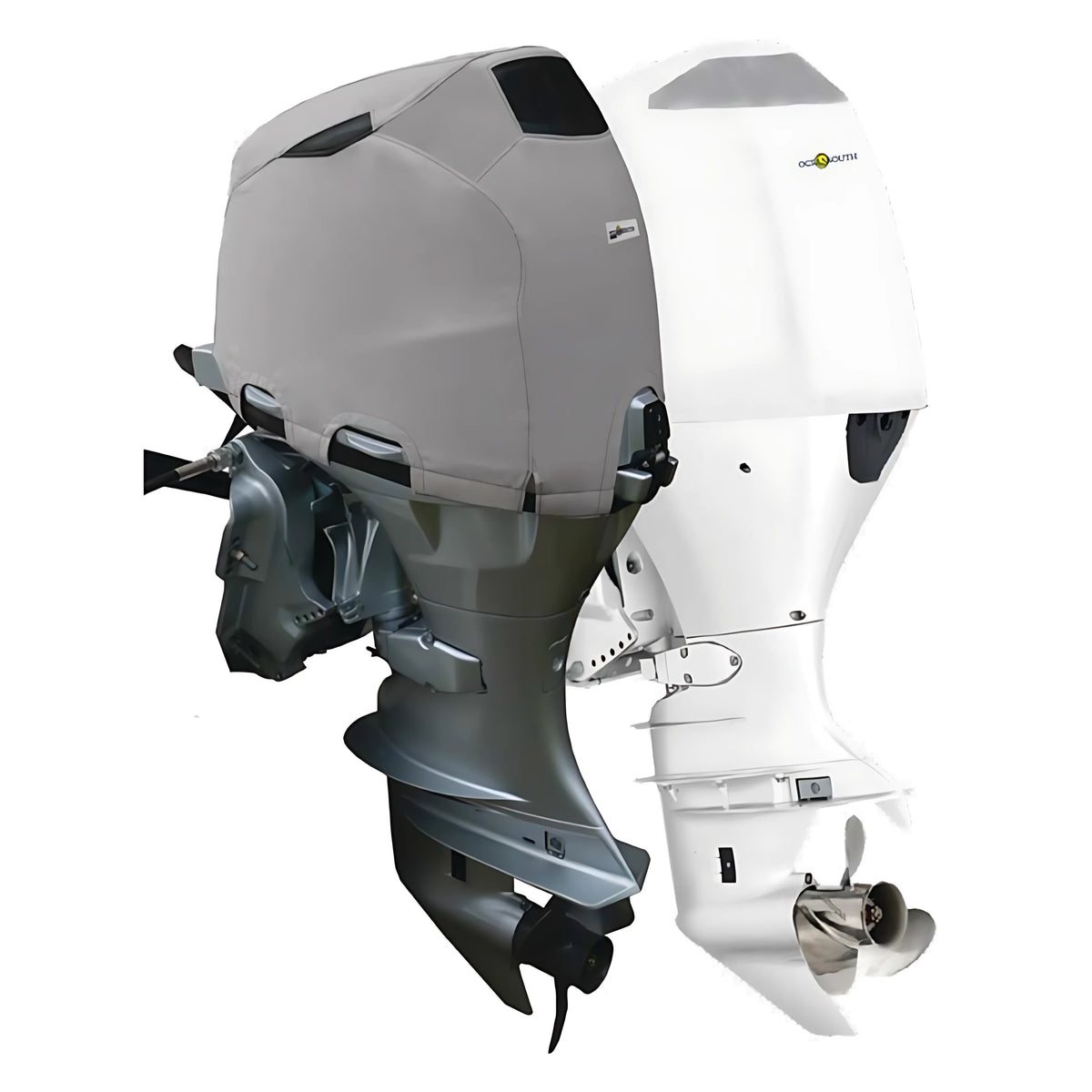 Coprimotore sartoriale ventilato Oceansouth grigio per motori Honda in navigazione, tessuto ATLAS resistente ai raggi UV