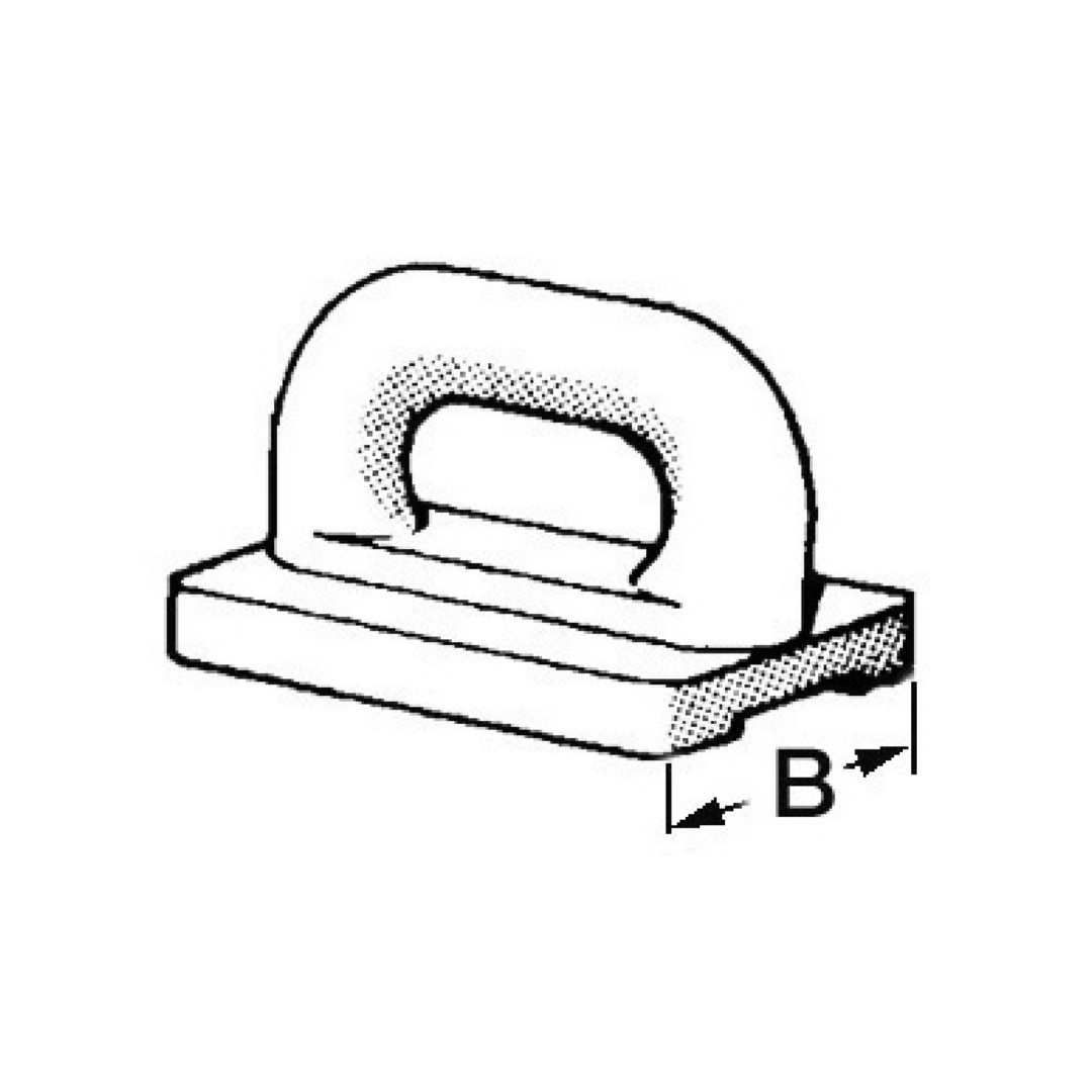 Cursori per randa rinforzati in nylon bianco per carichi elevati 400-530 kg.