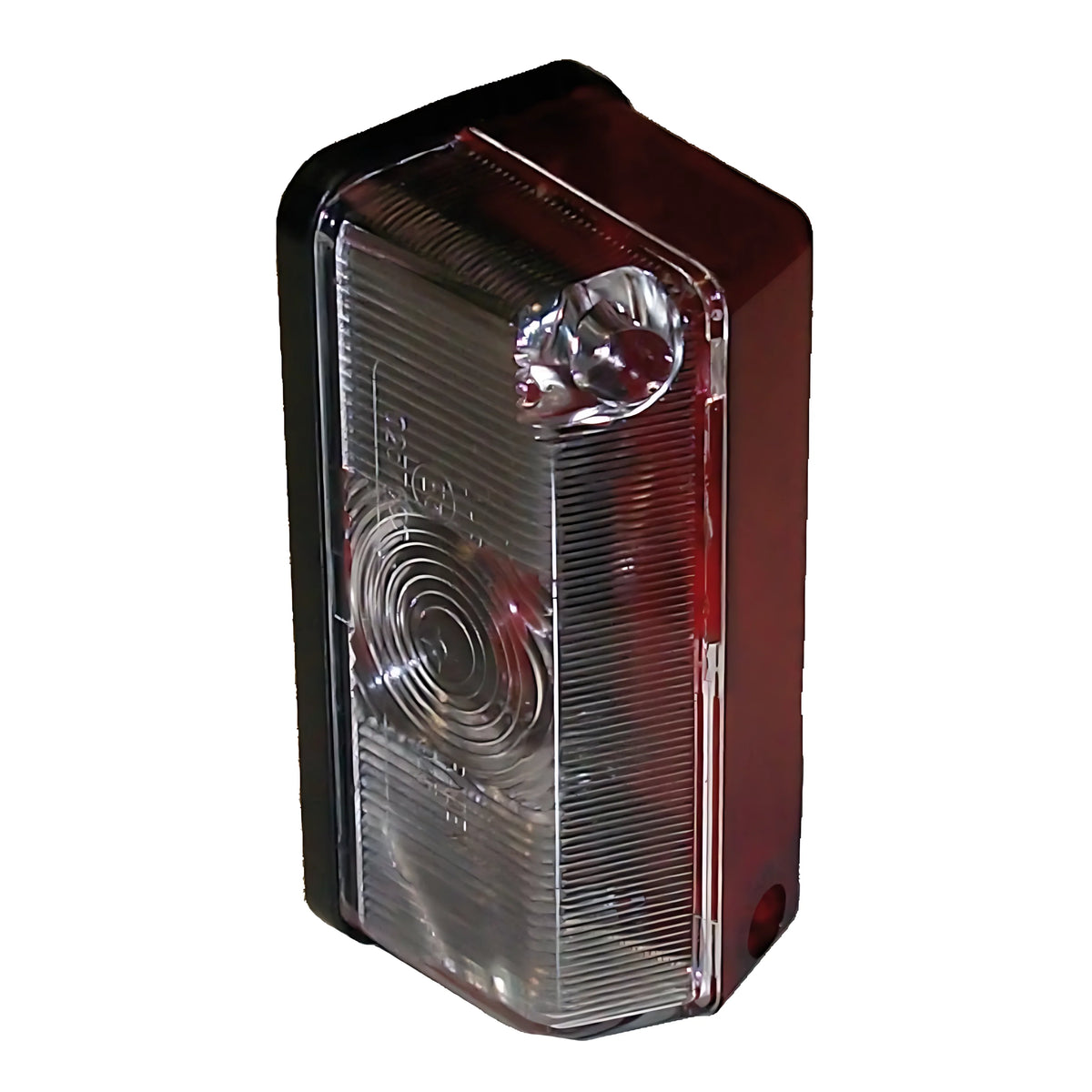 Fanale d'ingombro base piana bianco rosso universale per carrelli portabarche dimensioni 90x40x40 mm