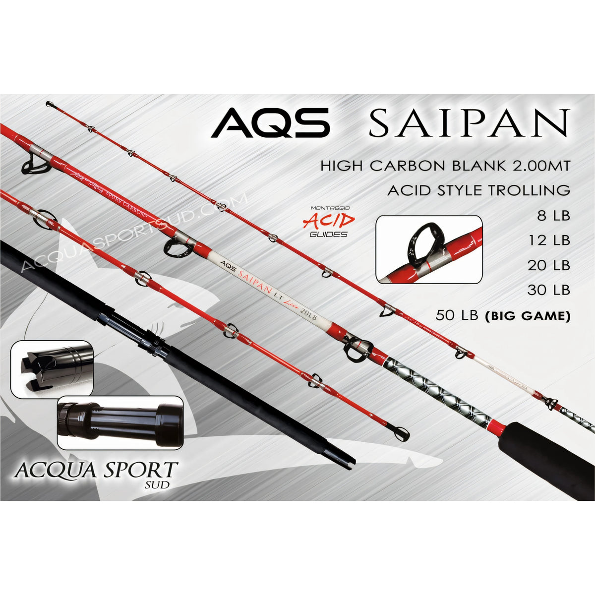 Canna da traina AQS Saipan Acid 2 m