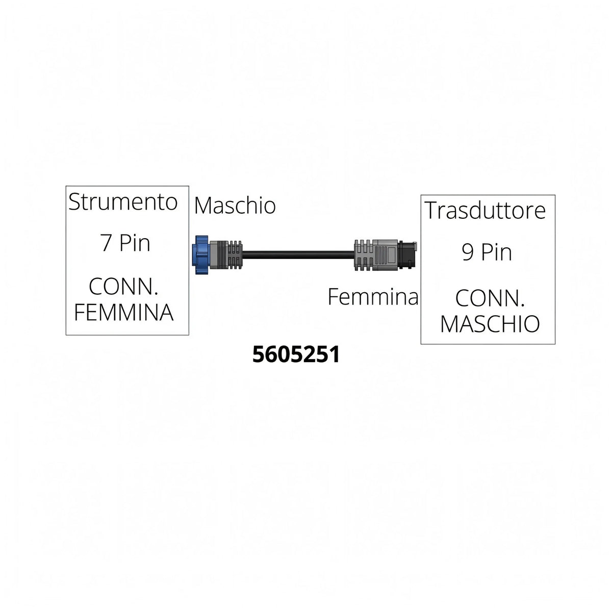 Adattatore trasduttore da 7 a 9 pin Lowrance Airmar per HDS Elite Hook Reveal