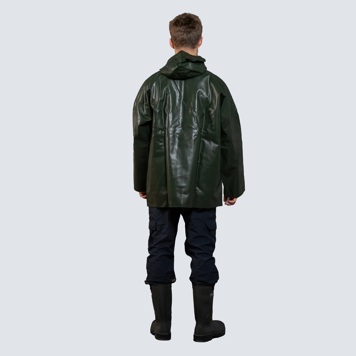 OCEAN® Offshore Heavy, giacca da lavoro in PVC ignifugo, colore verde oliva