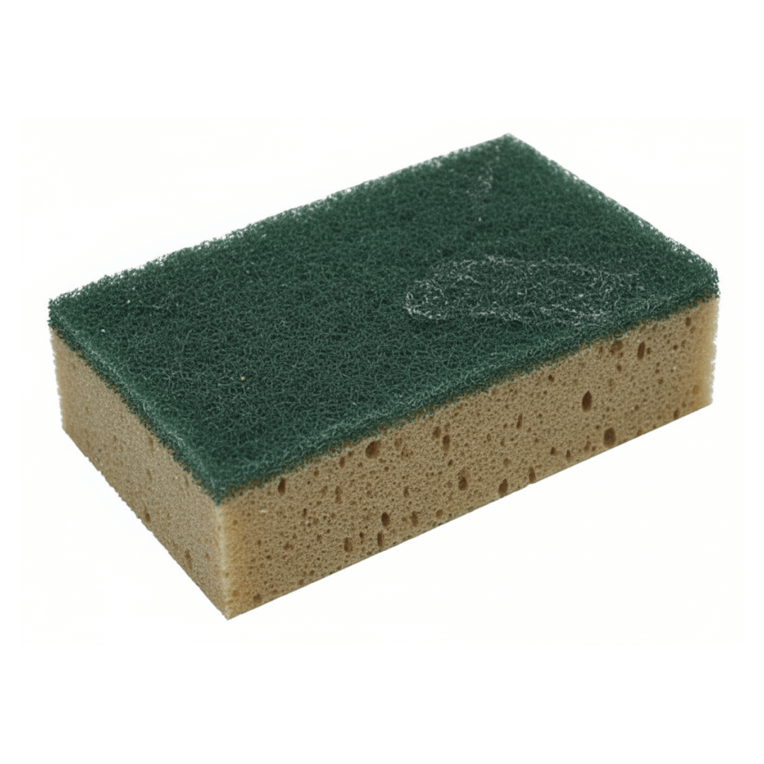 Spugna abrasiva 3M Scotch-Brite SB-74 bicolore verde e beige forma rettangolare 136x90x30 mm