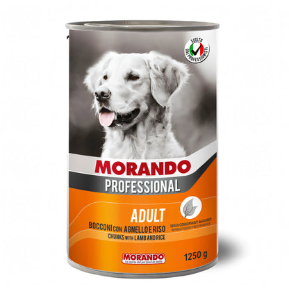 Bocconi Morando Professional per cani adulti, lattina 1250 g, agnello e riso