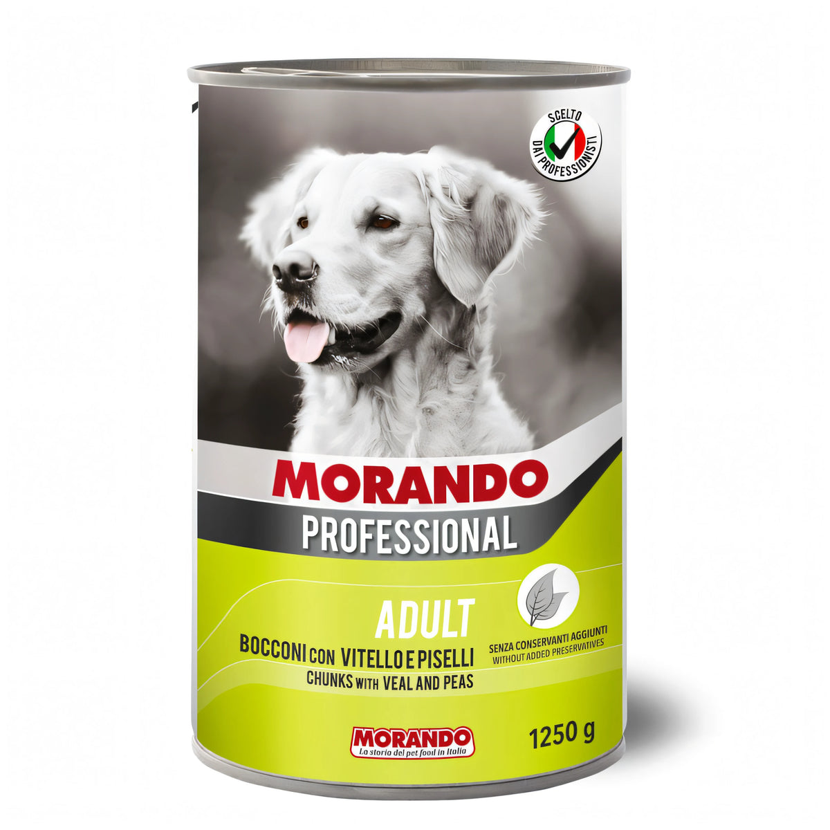 Bocconi Morando Professional per cani adulti, lattina 1250 g, vitello e piselli