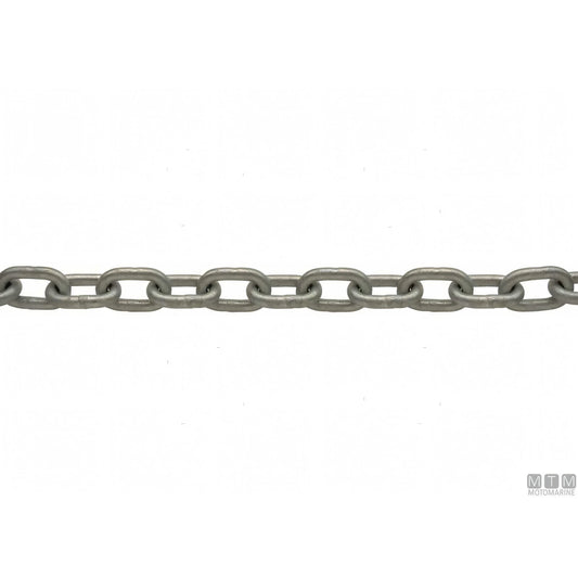 Catena lunga genovese zincata a caldo G30, bobina da 50 metri — Ø 6 mm — 50 m