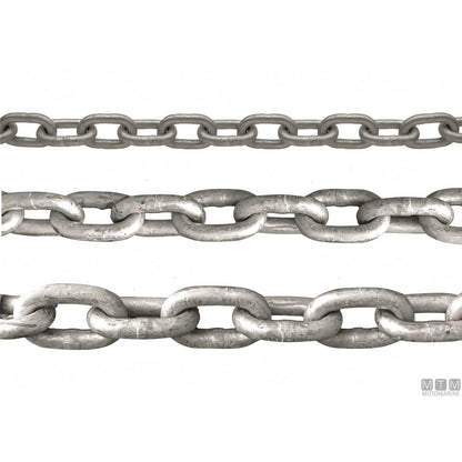 Catena lunga genovese zincata a caldo G30, bobina da 50 metri — Ø 6 mm — 50 m