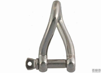 Grillo ritorto inox AISI 316 da 5mm con corpo twisted a forma triangolare e perno passante