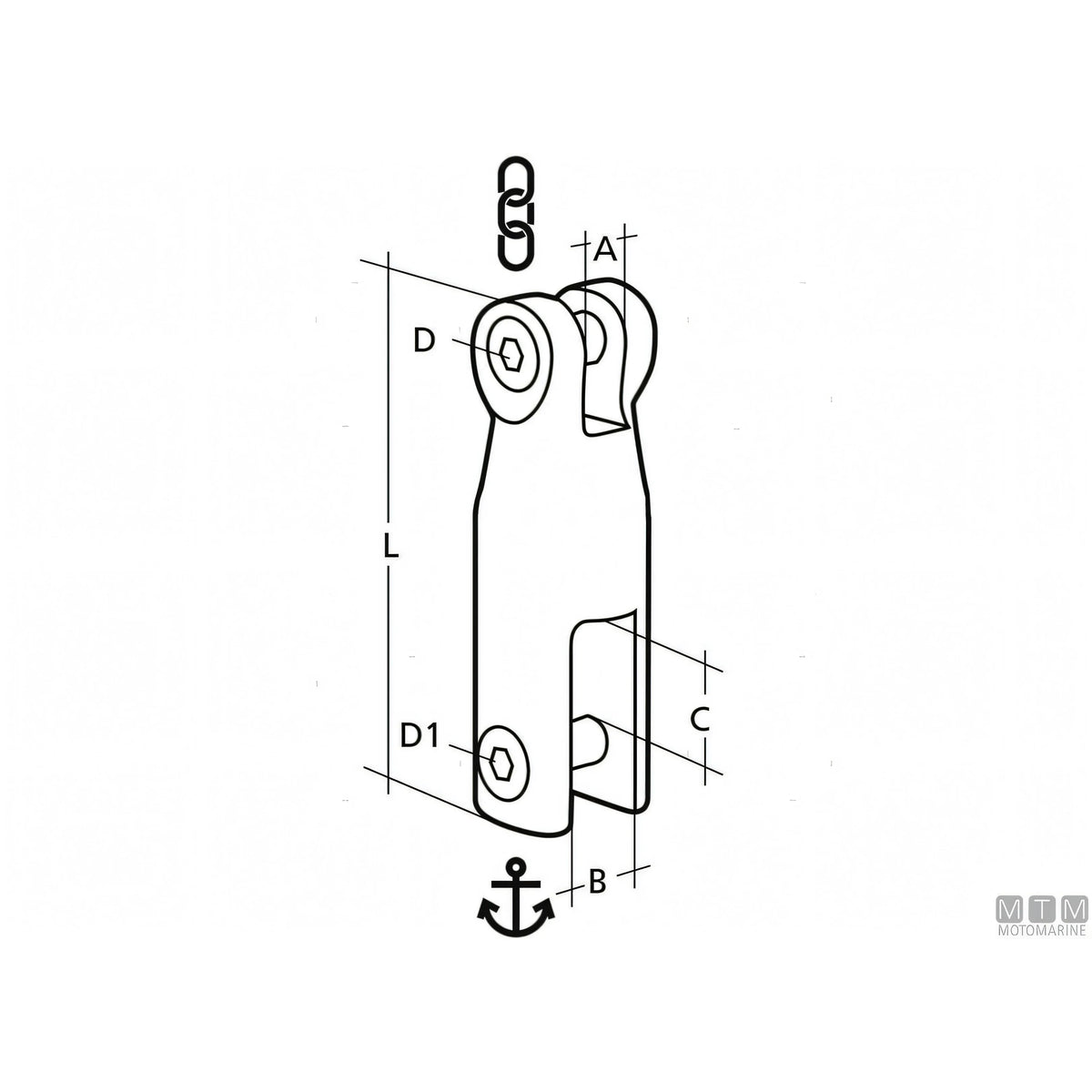 Giunto per ancora girevole per catena Ø 6/8 mm. — Default Title