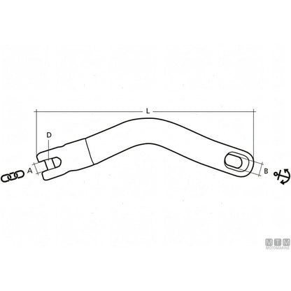 Giunto per ancora lungo girevole per catena Ø 6/8 mm. Trimfix — Default Title