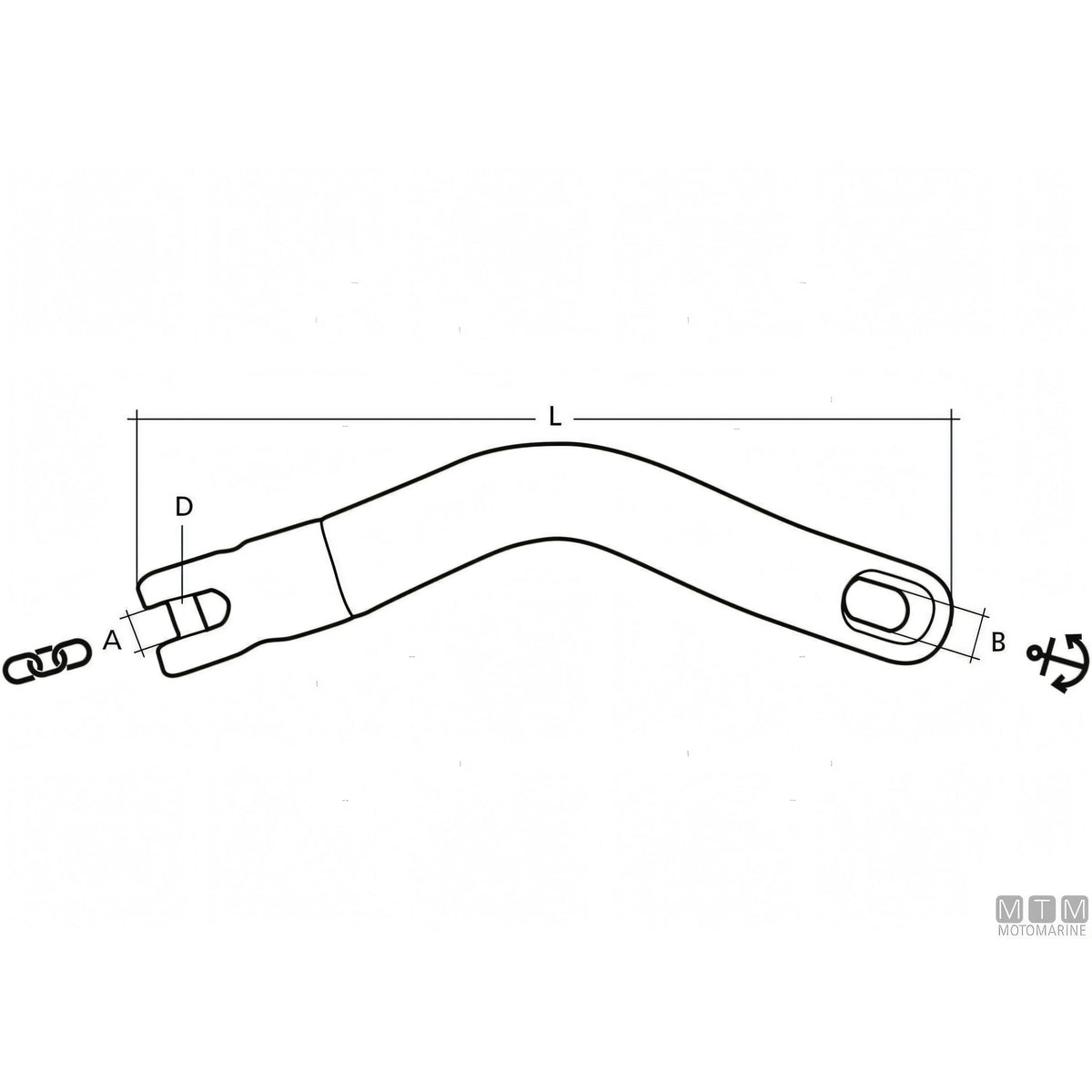 Giunto per ancora lungo girevole per catena Ø 10/12 mm. Trimfix — vista 5