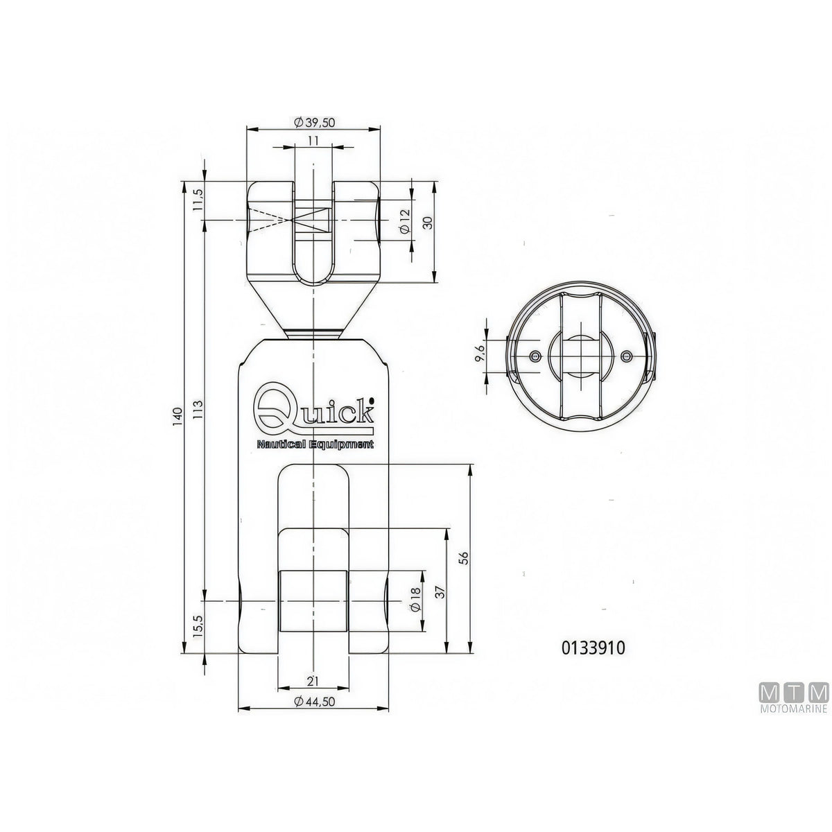 Giunto Ancora Girevole Olympic in Acciaio Inox 316 — Ø 8 mm