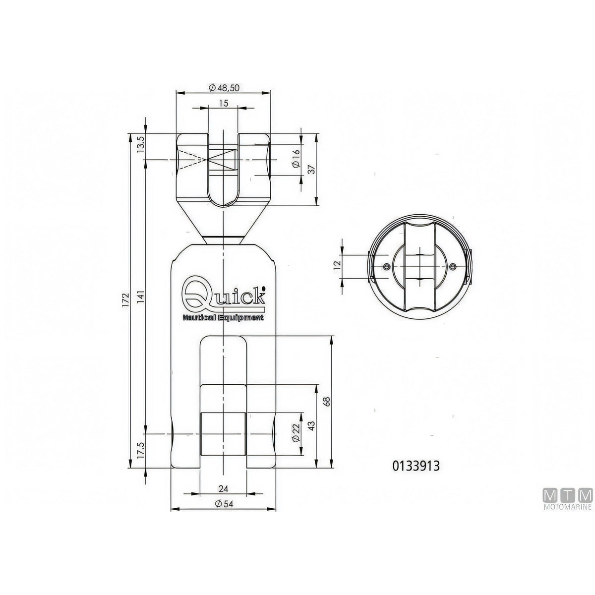 Giunto Ancora Girevole Olympic in Acciaio Inox 316 — Ø 8 mm