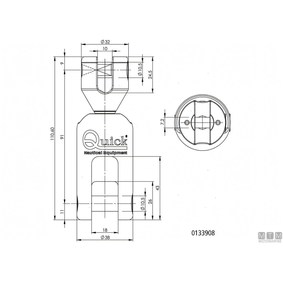 Quick Giunto Ancora Girevole Olympic Acciaio Inox 316 — vista 2