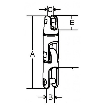 Giunto doppio snodo Marine Town, disegno tecnico