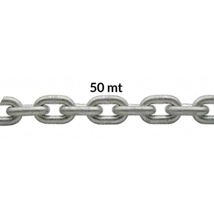 Catena calibrata zincata a caldo per verricello salpancora, maglie in acciaio