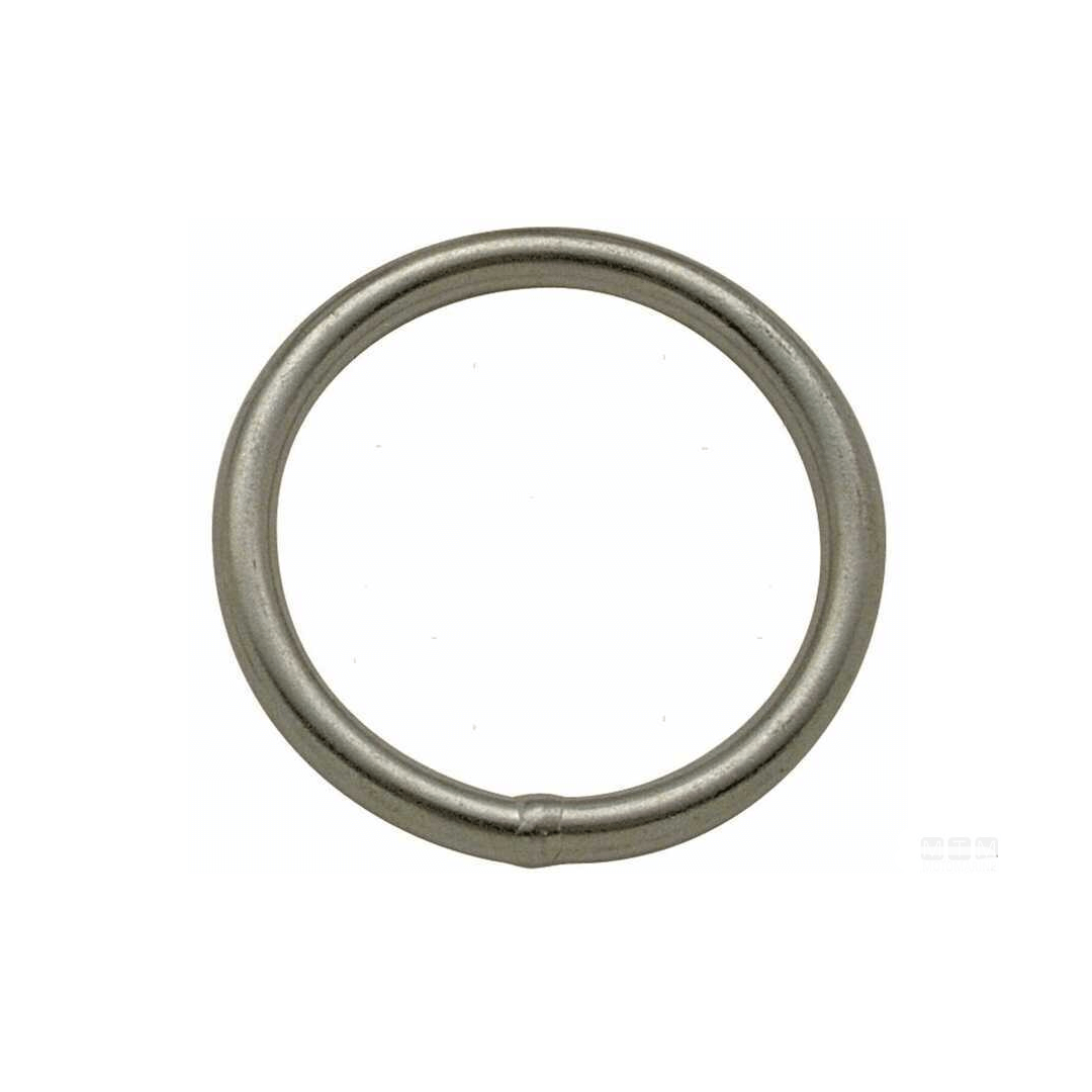 Anello circolare inox AISI 316 argento opaco Ø 4x30 mm per uso nautico