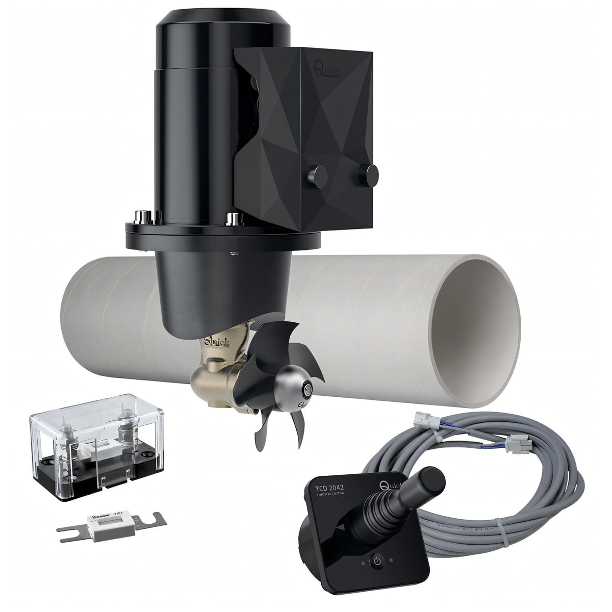 Kit completo elica di manovra Quick BTQ 110-25 con tunnel e comando