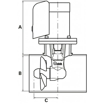 Elica di manovra Quick BTQ 185-55, disegno tecnico