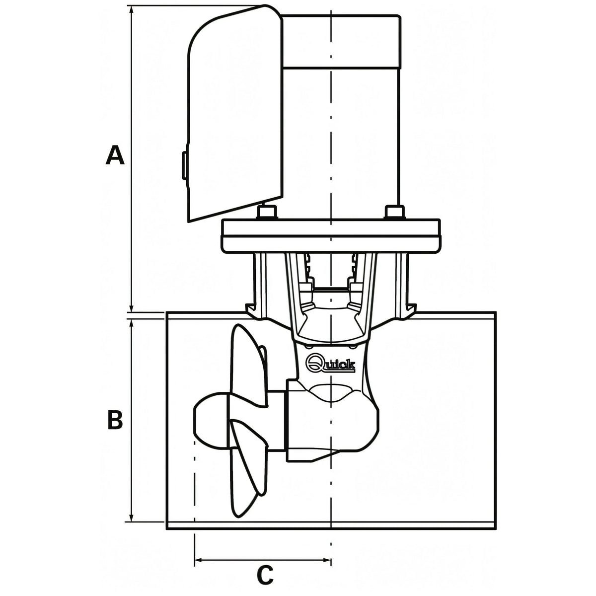 Elica di manovra Quick BTQ 185-75, disegno tecnico