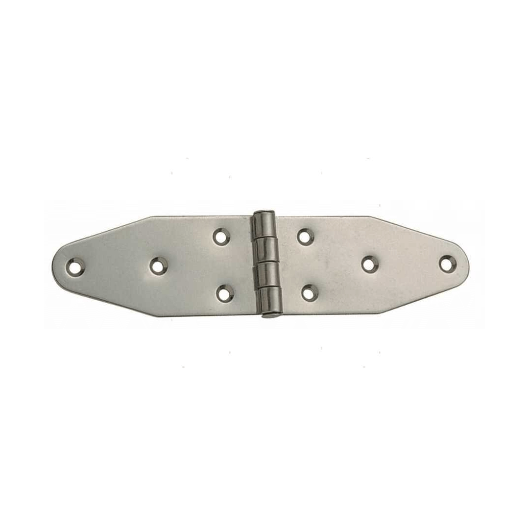 Cerniera a farfalla wing in acciaio inox satinato 40x90 mm con 8 fori