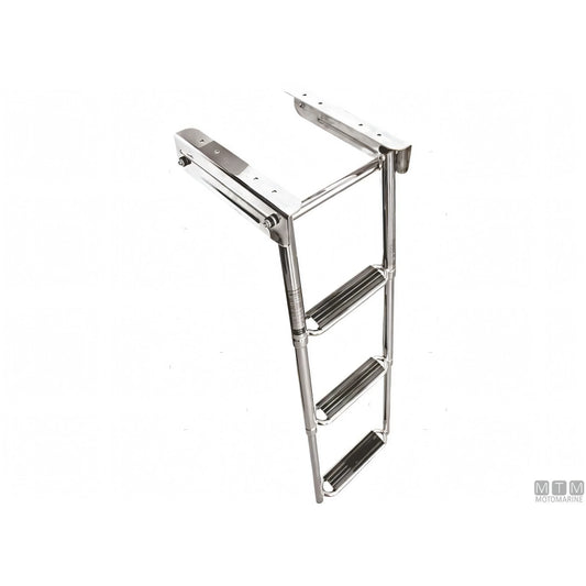 Motomarine scaletta telescopica Comfort Wide Step acciaio inox — 3 gradini