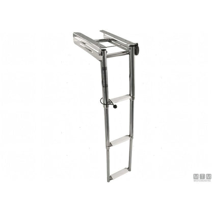 Motomarine scaletta telescopica slim acciaio inox — 3 gradini