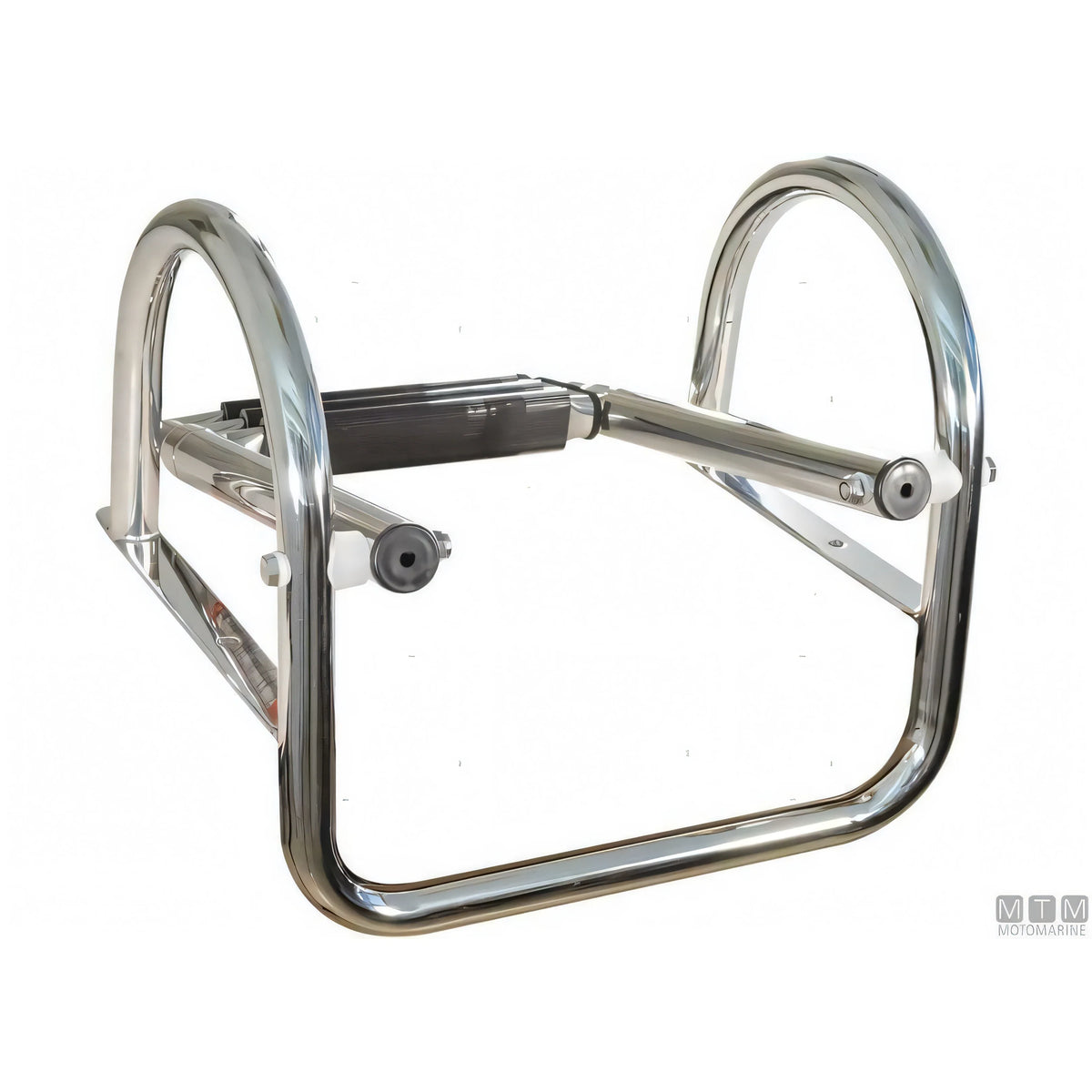 Motomarine scaletta telescopica con passamano in acciaio inox — 3 gradini