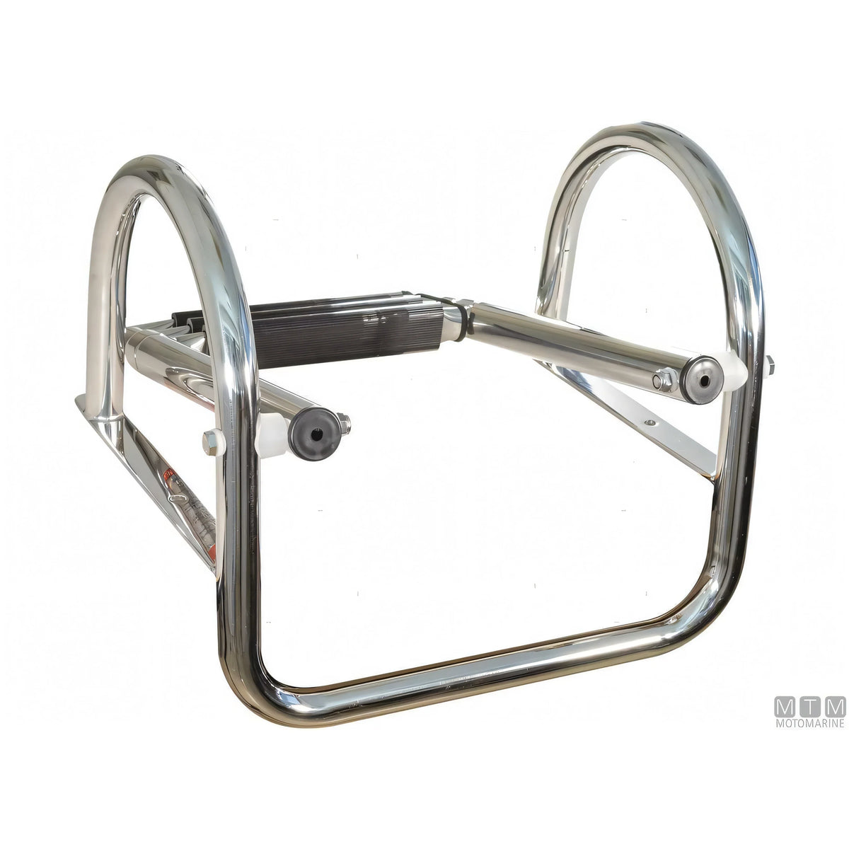 Motomarine scaletta telescopica con passamano in acciaio inox — 4 gradini