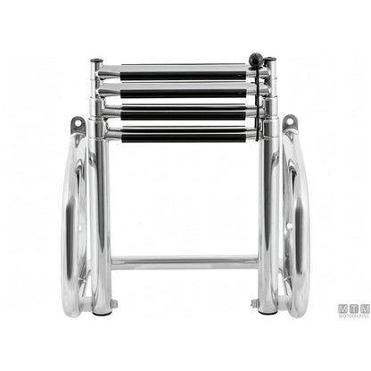 Motomarine scaletta telescopica con passamano in acciaio inox — 4 gradini