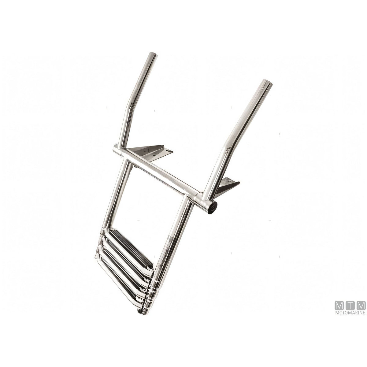 Motomarine scaletta telescopica 4 gradini passamano abbattibile inox — 4 gradini