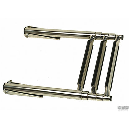 Motomarine Scaletta Telescopica Ribaltabile Acciaio Inox — 3 gradini