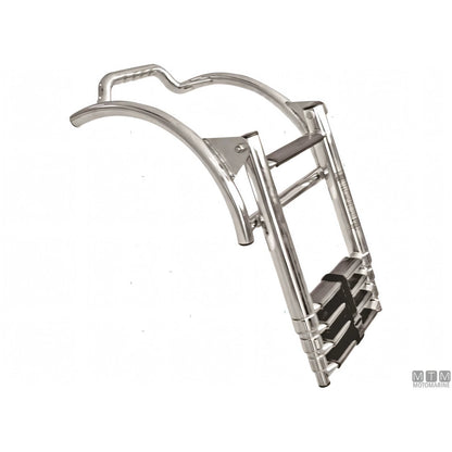Motomarine scaletta telescopica per gommoni in acciaio inox — 4 gradini