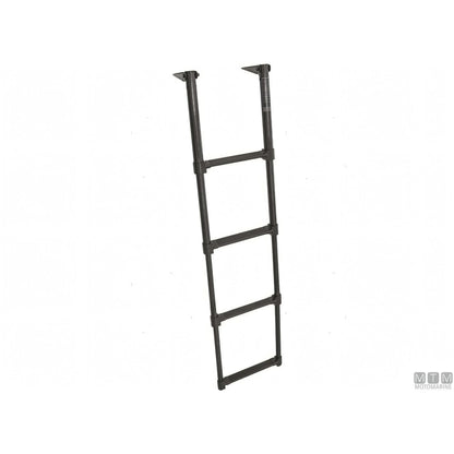 Scaletta telescopica ribaltabile in carbonio con supporti in acciaio inox per plancetta — 4 gradini