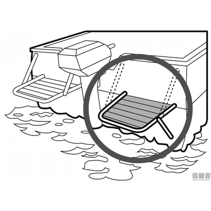 Motomarine Plancetta Minox in acciaio inox e legno — S – 270x390 mm