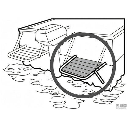 Motomarine plancetta TKC acciaio inox e teak — vista 2