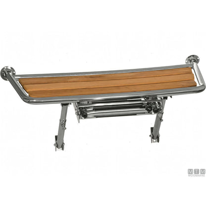 Motomarine plancetta teak scaletta acciaio inox — 78x40 cm