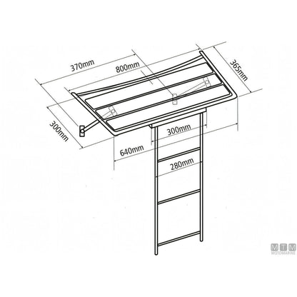 Motomarine plancetta teak scaletta acciaio inox — 78x40 cm