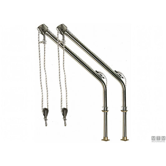 Motomarine coppia gruette thru deck acciaio inox 316 — Ø 40 mm