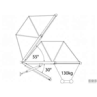 Motomarine passerella idraulica Smeraldo acciaio inox — 200 cm - 12V