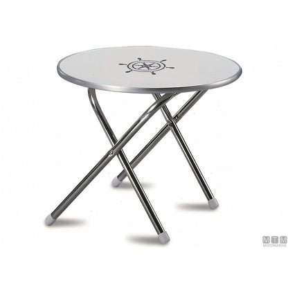 Forma tavolino pieghevole Deck Service melamina alluminio — M300 - Tondo ø 60 cm